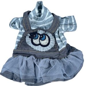 Grey adorable dress with sequence detail eyes